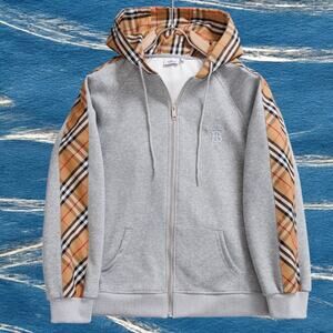 Burberry Men's Gray Hooded Jacket